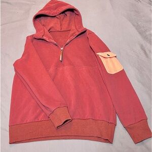 Burnt orange and bright orange hoodie